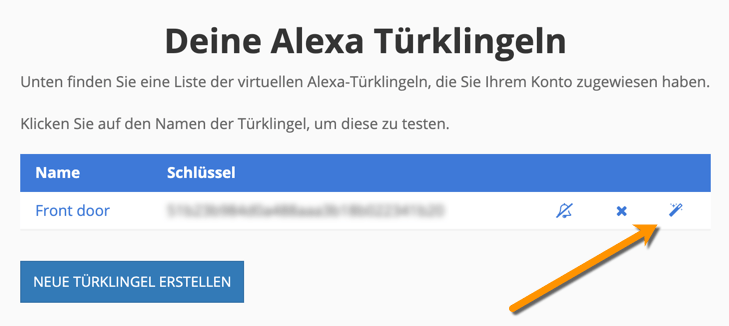 Klingelliste Ihre Klingelliste